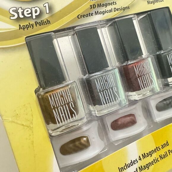 As Seen On TV Magna Nails Metallic Collection 4 Color Nail Polish Set NEW! - Picture 4 of 6